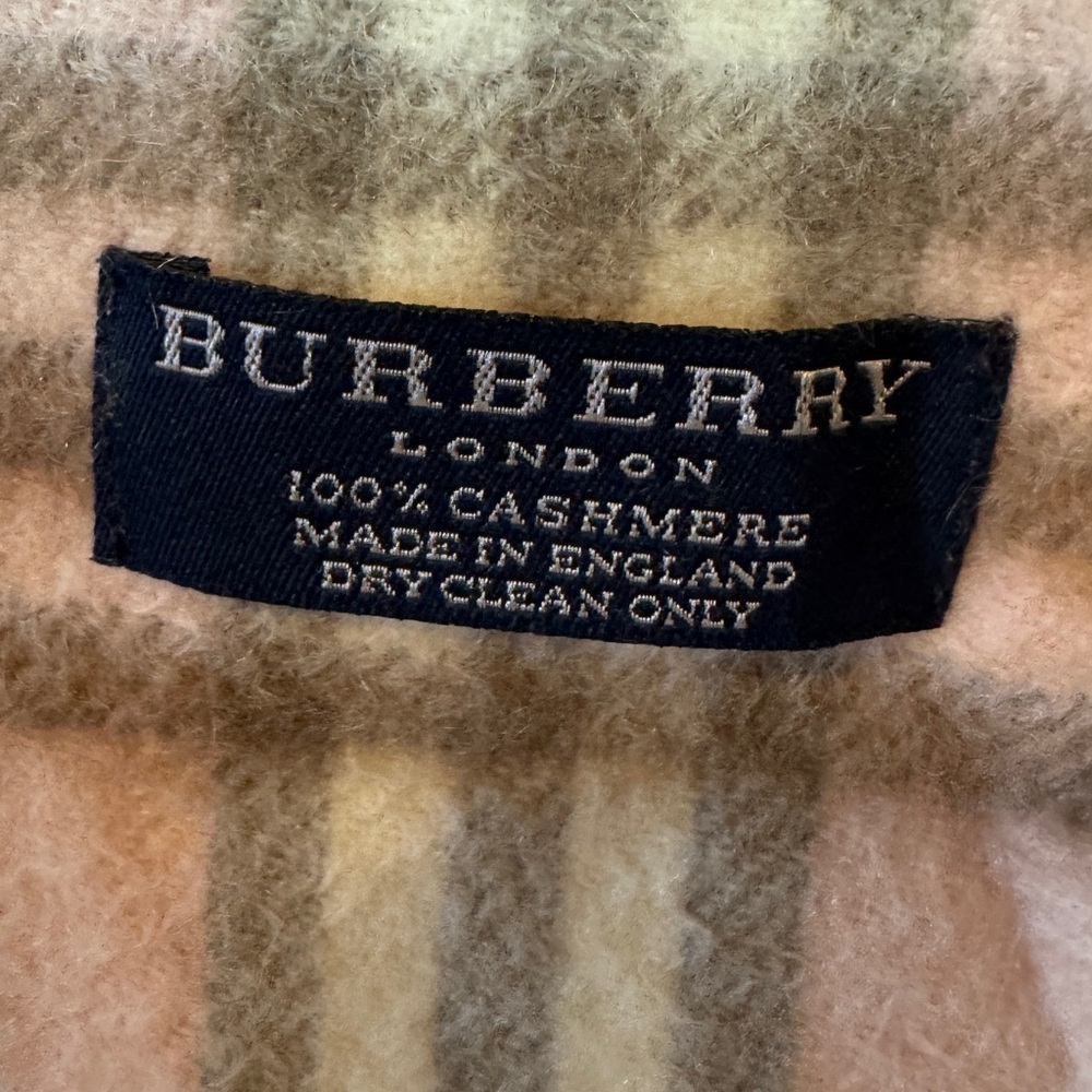 Burberry Cashmere Pink, Tan, Brown Scarf - Picture 3 of 8